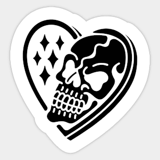Skull heart Sticker